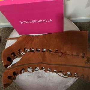 🍁 Shoe Republic LA 🍁 Laceup Sandal Boots Size 10